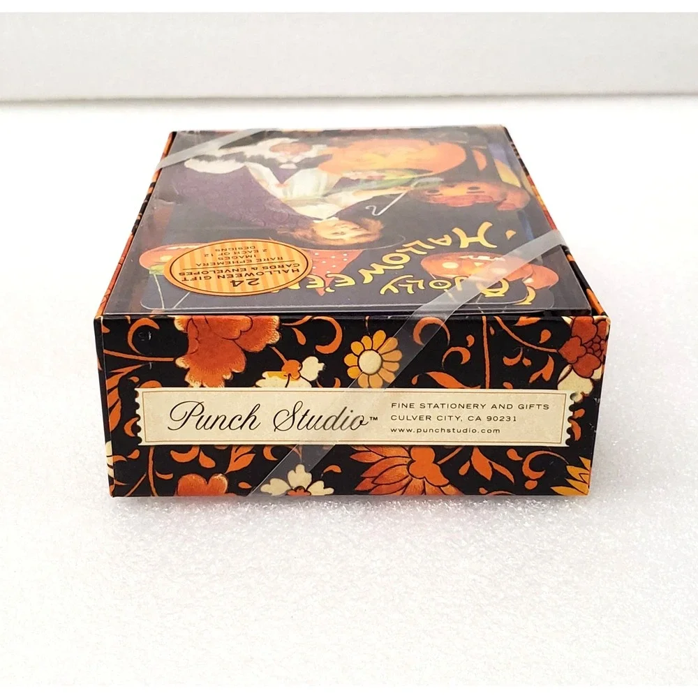 Punch Studio Halloween Cards Die Cut 24 Cards & Envelopes 12 Designs by Kirshner